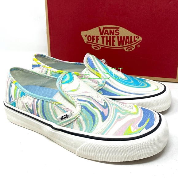 vans resin swirl slip on